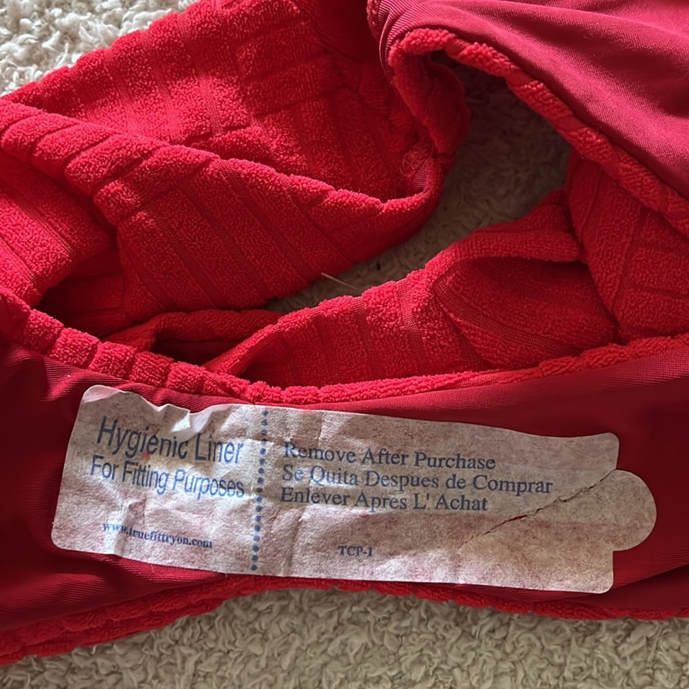 Beach Riot Red Textured High-Waist Bikini - Picture 7 of 7